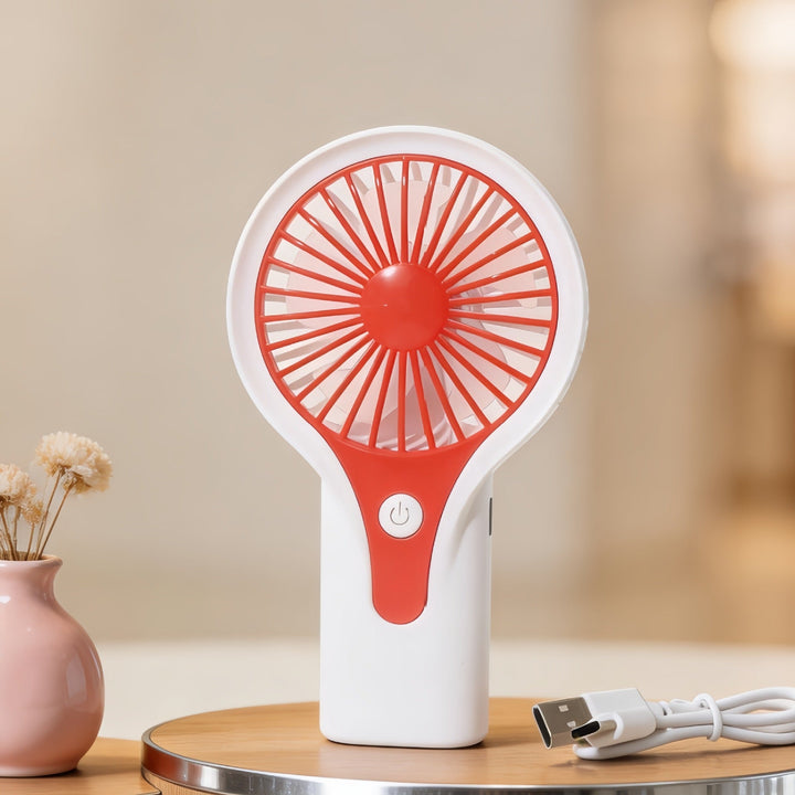 Women Portable Hand Fan with USB Charging Function and Ergonomic Handle Kalsten