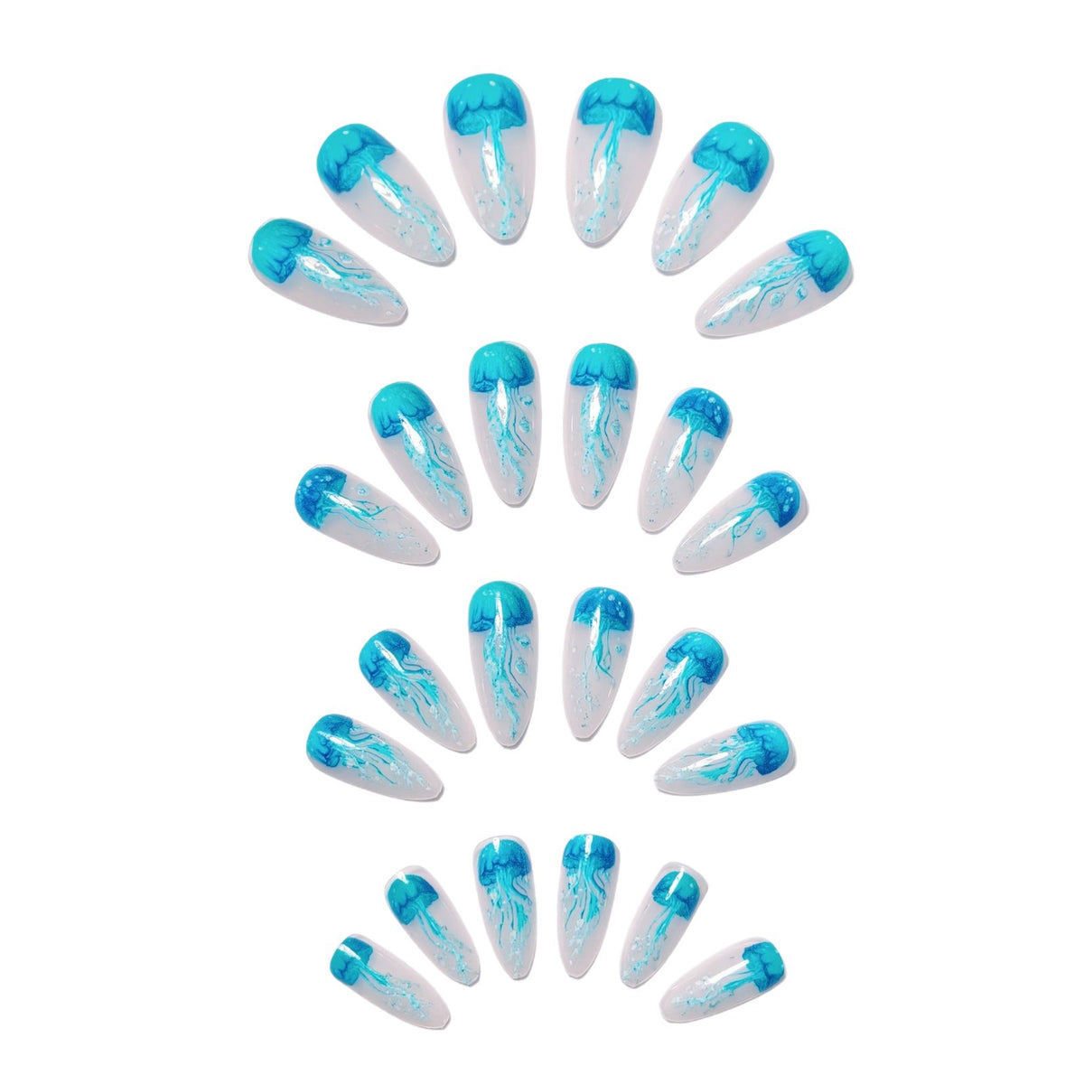 Artistic Jellyfish Design Nail Art Acalora