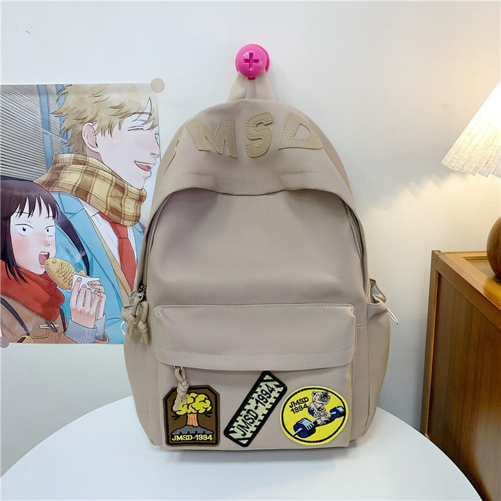 Fun-Themed Patchwork School Backpack