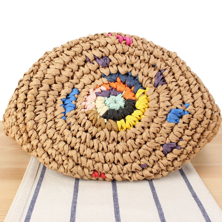 Handmade basket bag with colorful accents Kalsten