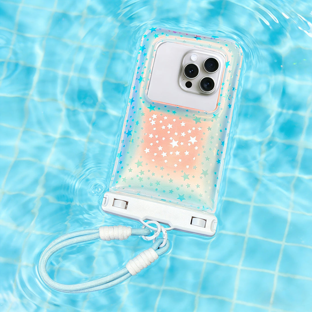 Waterproof smartphone case with stylish star design and adjustable shoulder strap Kalsten