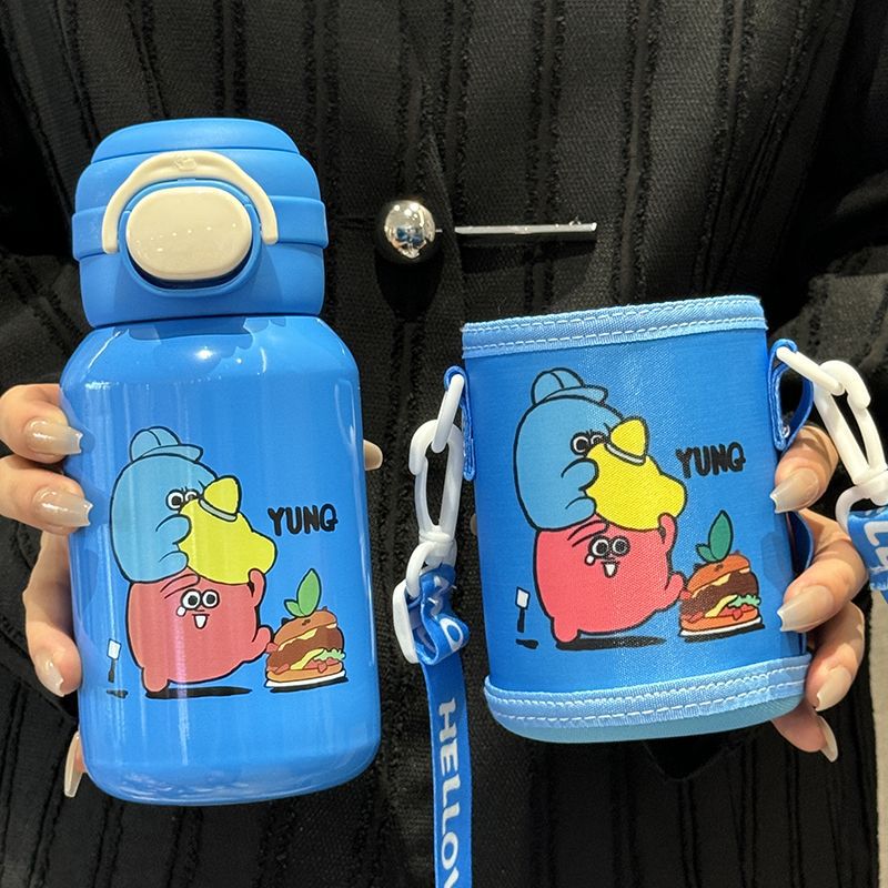 Women's insulated drinking bottle with secure flip-top lid and playful design Kalsten