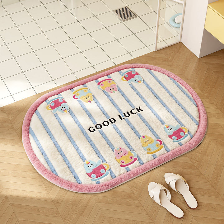 Playful Cartoon-Themed Bathroom Mat Kalsten