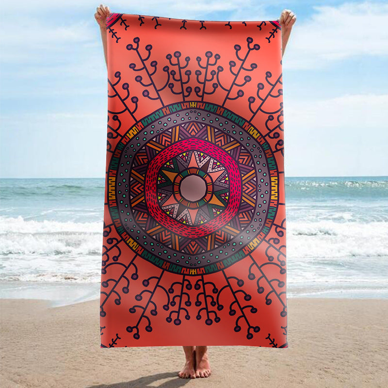Beach towel with artistic mandala design Kalsten