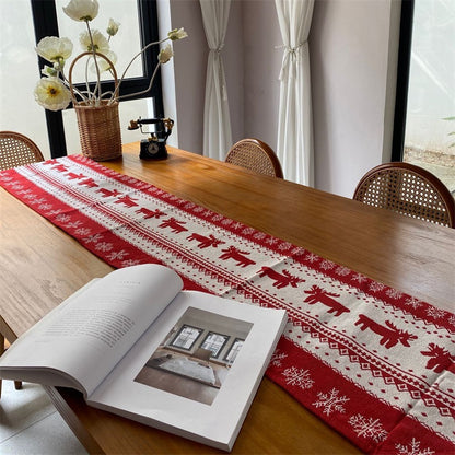 Festive Holiday Tapestry Table Runner