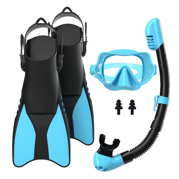 Snorkel set with high-quality fins and ergonomic diving mask Kalsten
