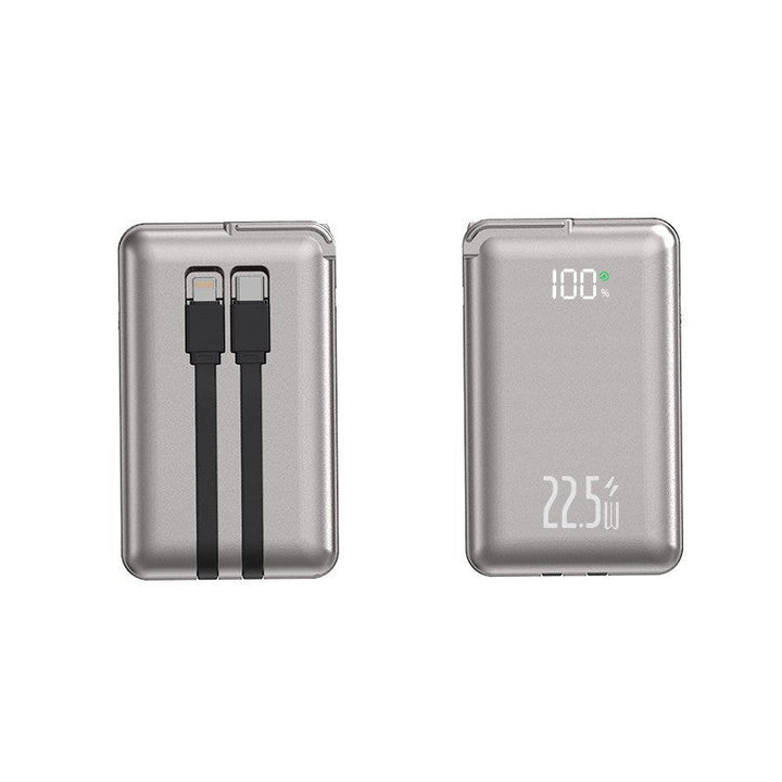 Slim Powerbank with Integrated Charging Cables and Digital Display Kalsten