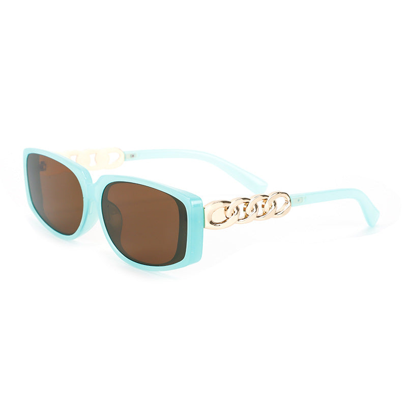Women's square designer sunglasses with gold details Kalsten