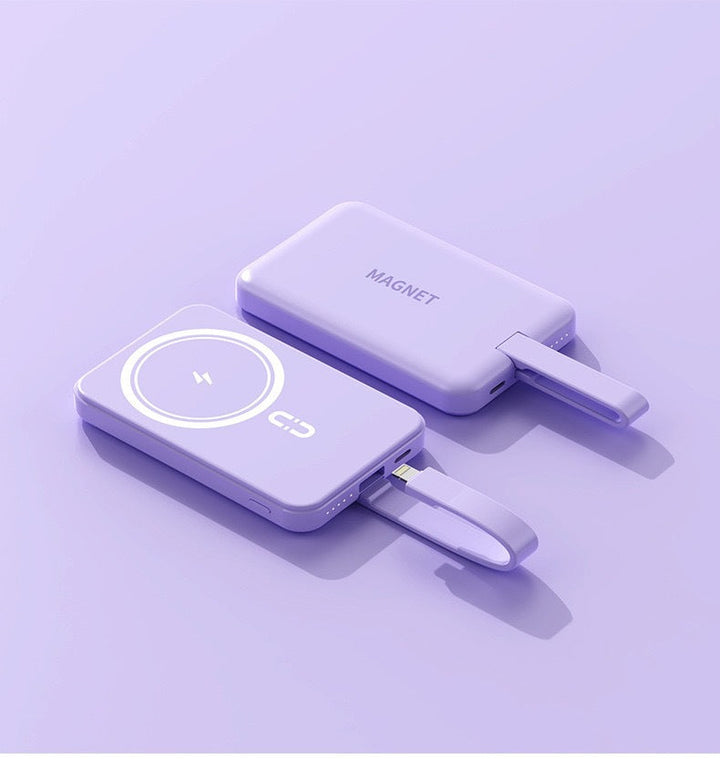 Magnetic power bank with wireless charging function and integrated quick charging Kalsten