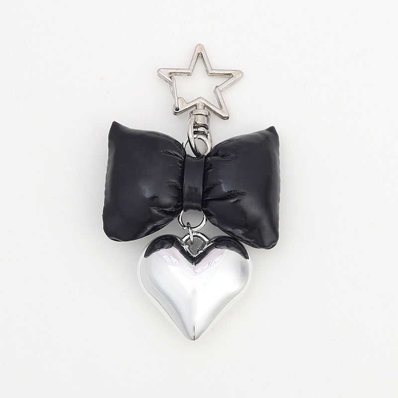 Cute Bow and Heart Keychain kalsten
