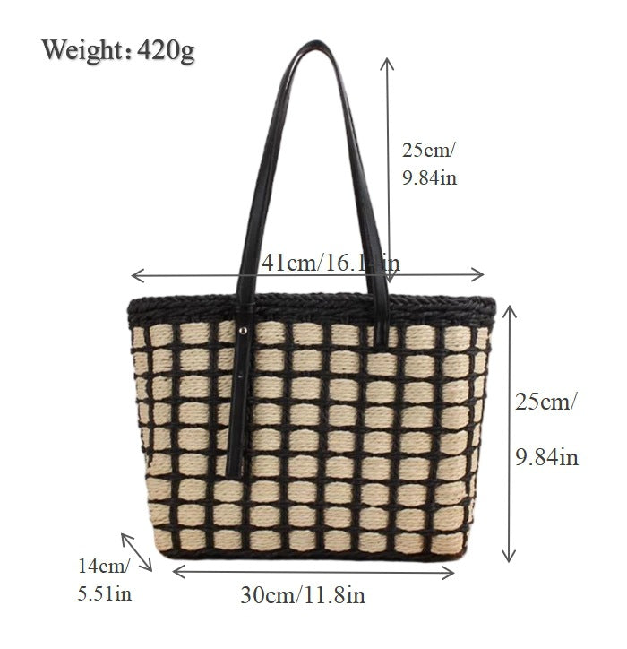 Spacious handbag with woven design Kalsten