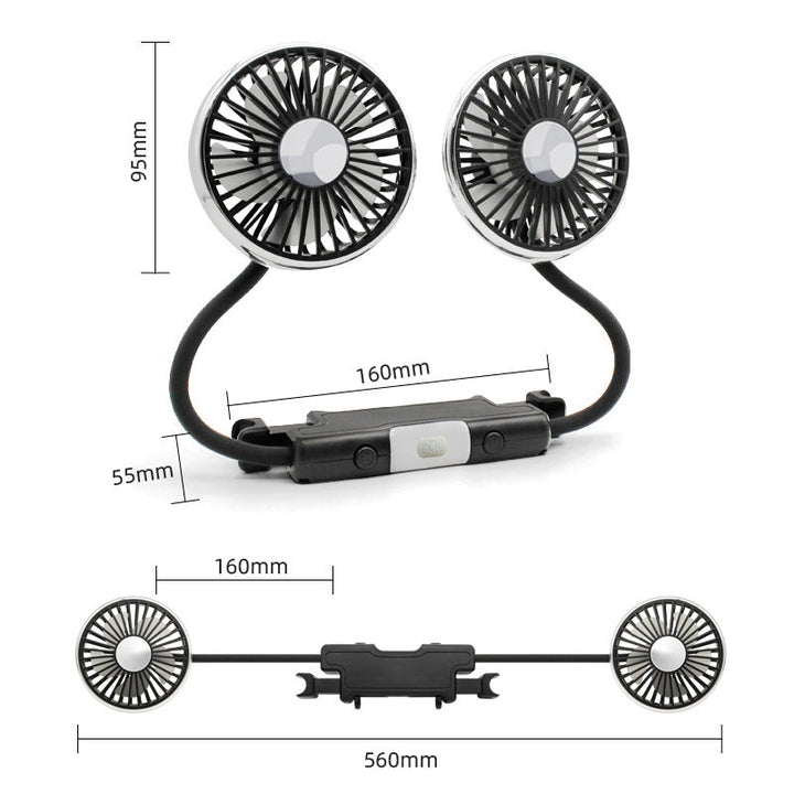 Unisex Dual-Function Rechargeable Clip-On Fan Kalsten