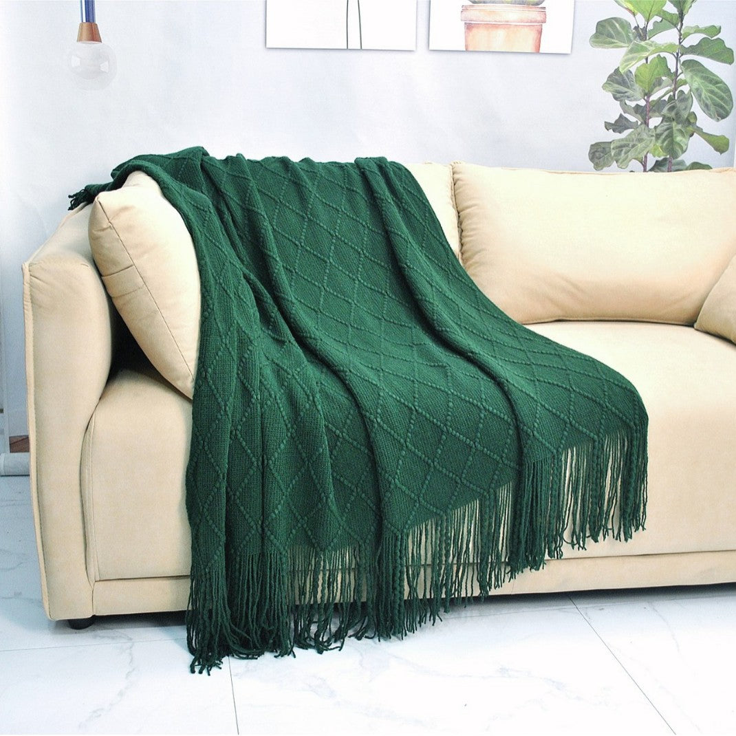 Woven Textured Throw Blanket