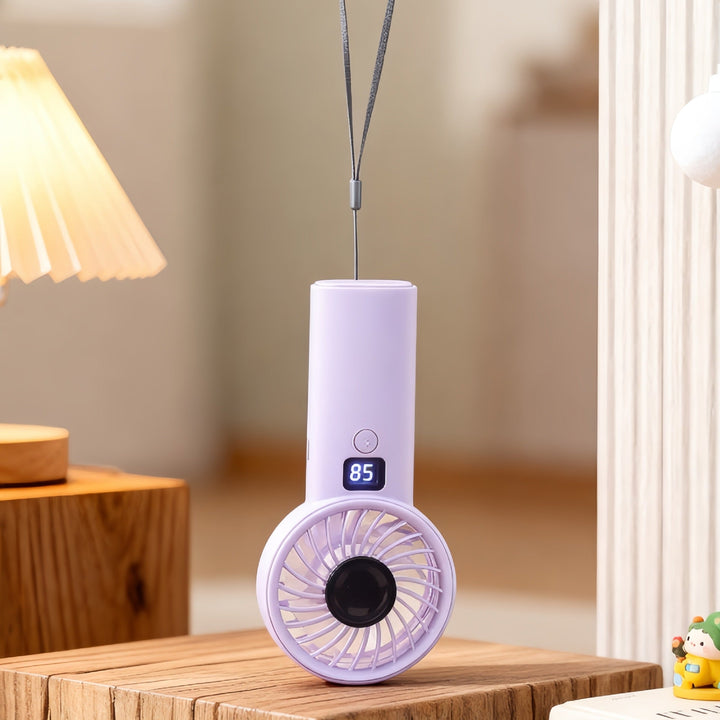 Ladies Portable Hand Fan with LED Display and Lightweight Design Kalsten