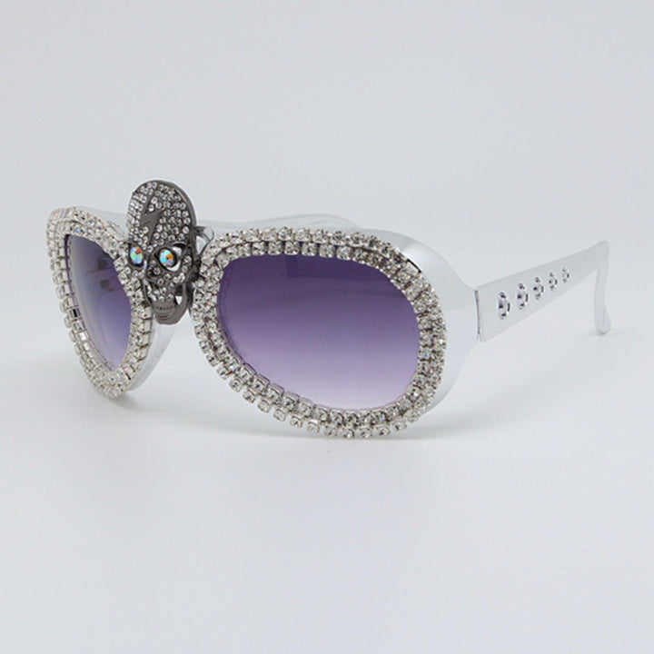 Women’s statement sunglasses with exceptional skull design and sparkling rhinestone frame Kalsten