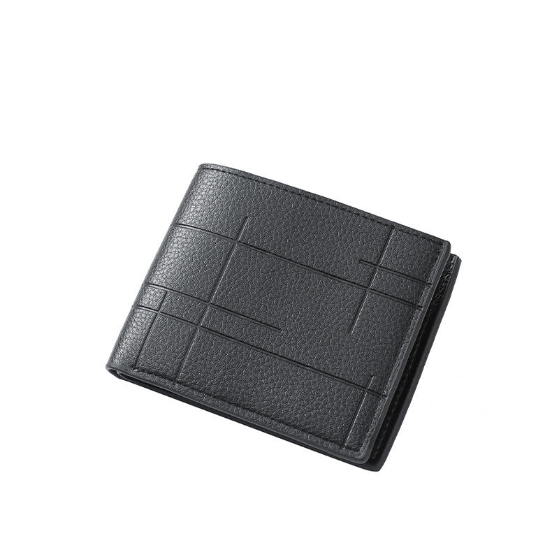 Textured Bi-Fold Leather Wallet Kalsten