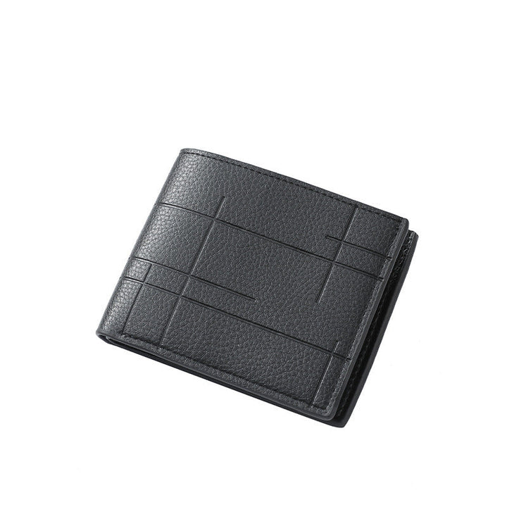 Textured Bi-Fold Leather Wallet Kalsten