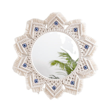 Macramé Decorative Round Mirror Acalora
