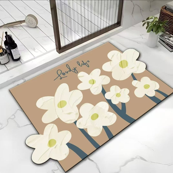 Floral Print Bath Mat Kalsten