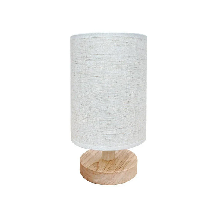 USB Solid Wood Fabric Table Lamp | Kalsten