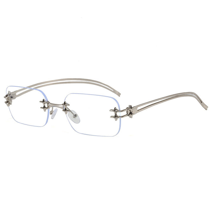 Fashionable metal sunglasses with rectangular frame Kalsten