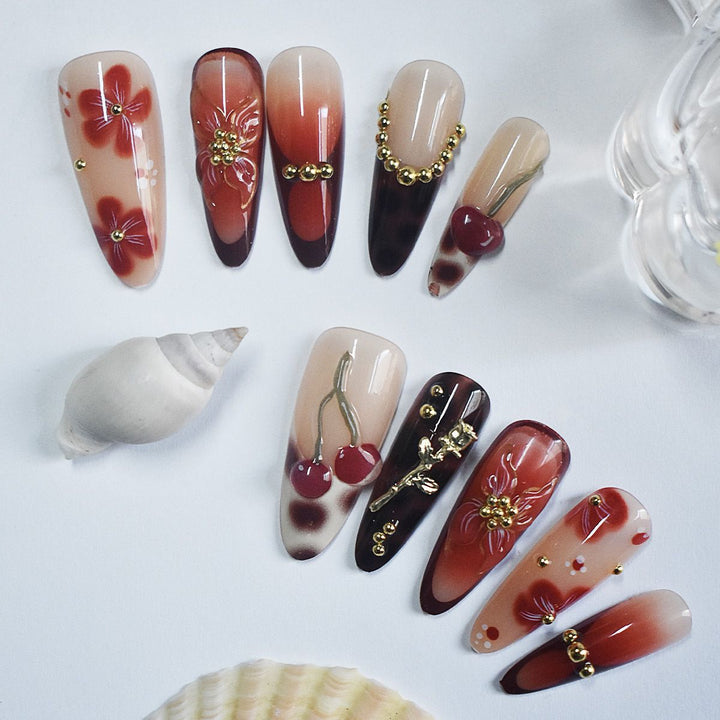 Artistic Decorative Press-On Nail Set Kalsten