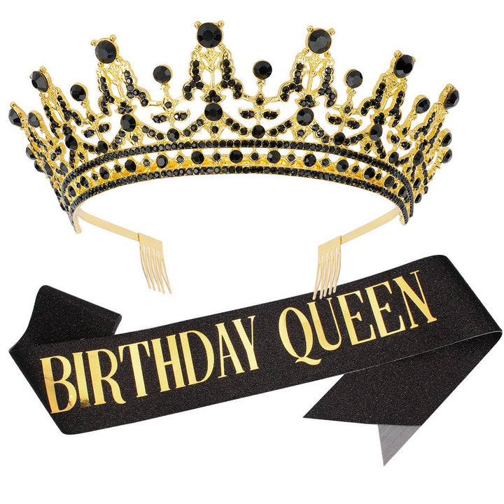Women's Sparkling Crown and Sash Set Kalsten
