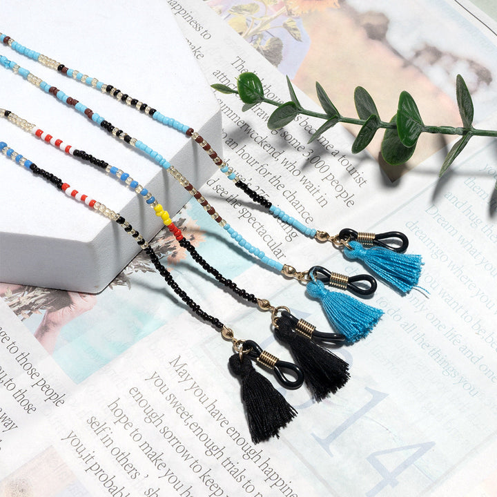 Designer Eyewear with Beaded Holder kalsten