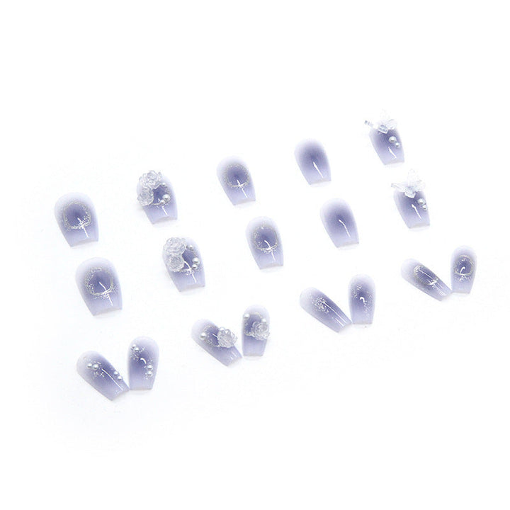 Artistic Butterfly-Embellished Press-On Nail Extensions Kalsten