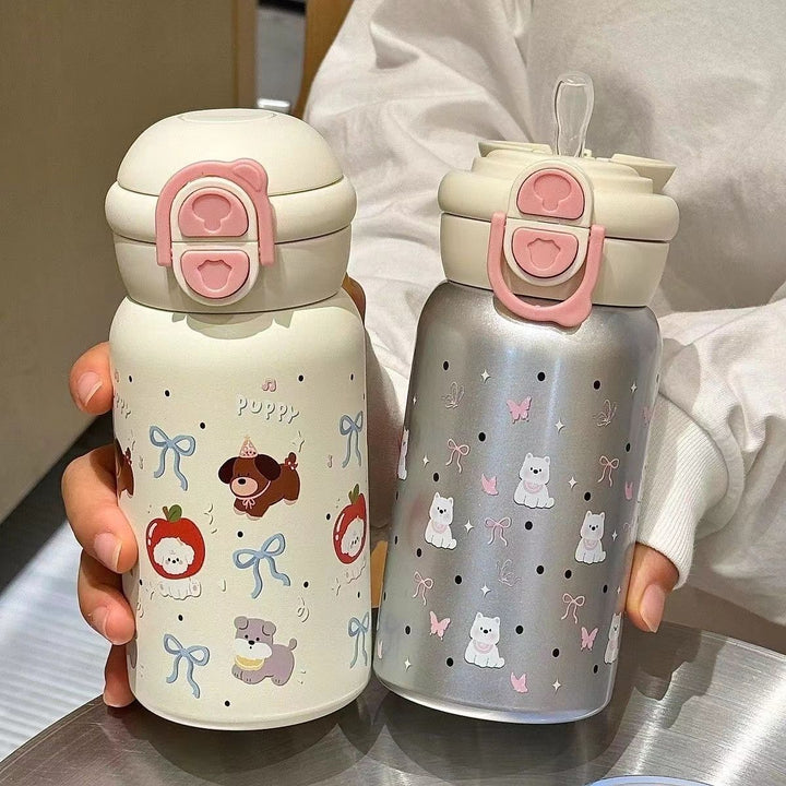 Women's insulated drinking bottle with secure closure and cute animal design Kalsten