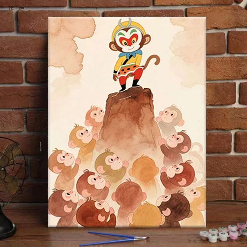 Whimsical Monkey Adventure Art Print Kalsten