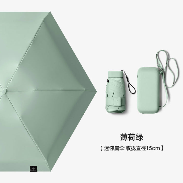 Women's compact rain and sun protection umbrella with carrying case Kalsten