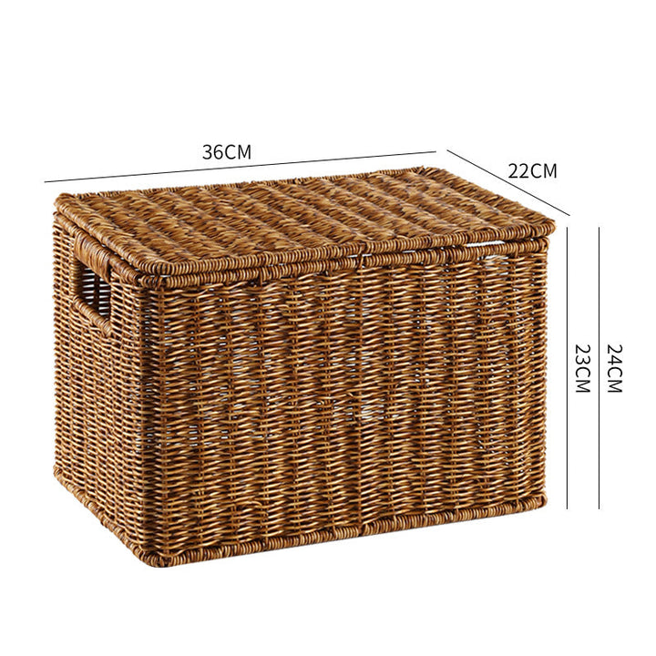 Handcrafted Rectangular Wicker Storage Box Kalsten