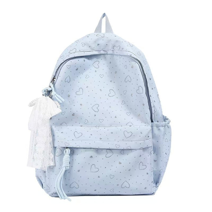 Heart-Embellished Casual Backpack Kalsten