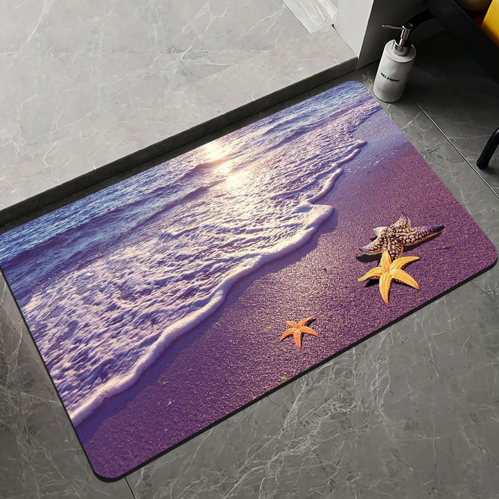 Elegant Floral Design Bath Mat Kalsten