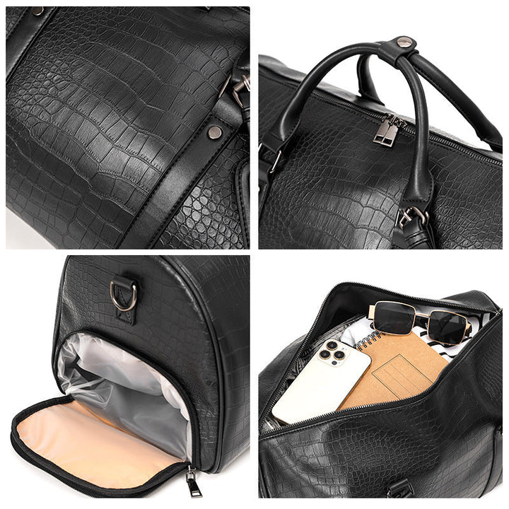 Elegant Travel Bag in Luxurious Crocodile Look Kalsten