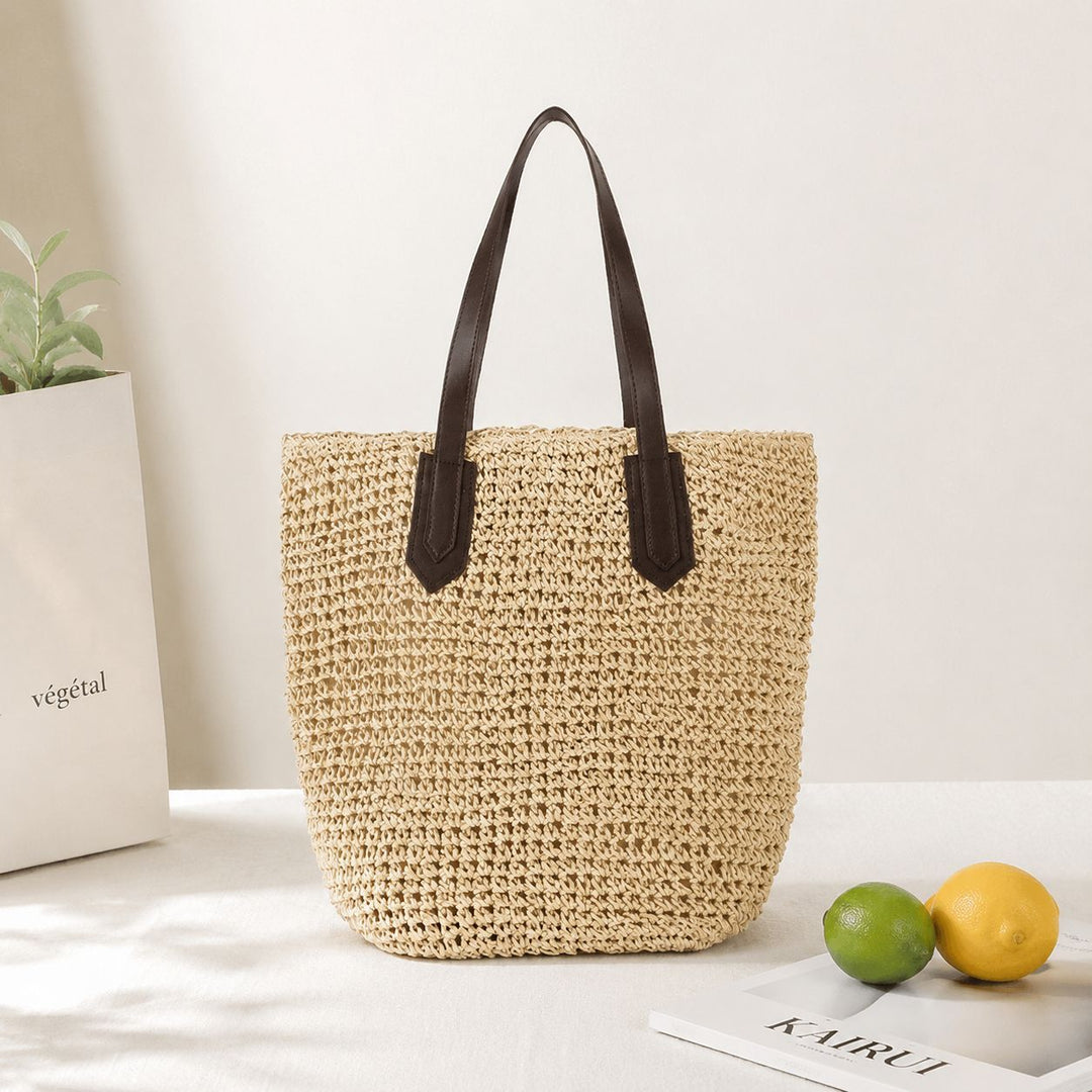 Beach bag with sturdy leather handles Kalsten