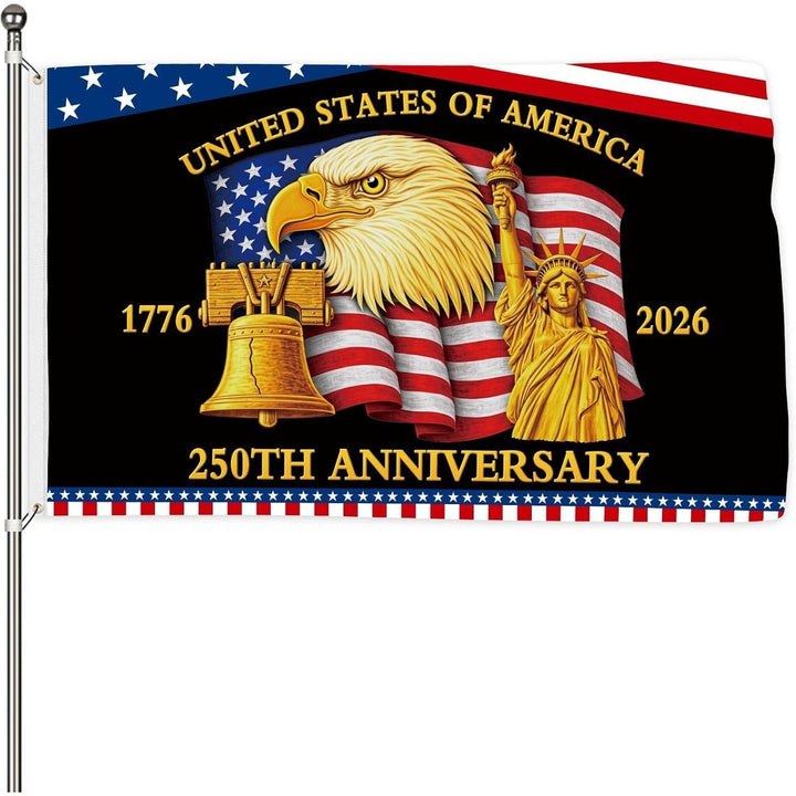 Unisex nan patriotic commemorative heavyweight outdoor flag banner with reinforced grommets and printed eagle emblem Kalsten