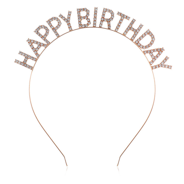 Ladies Glitter Headband with "Happy Birthday" Inscription Kalsten