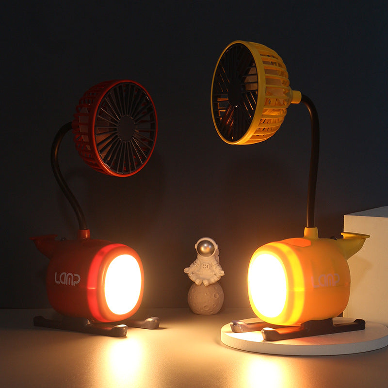 Women's multifunctional USB desk lamp with fan Kalsten