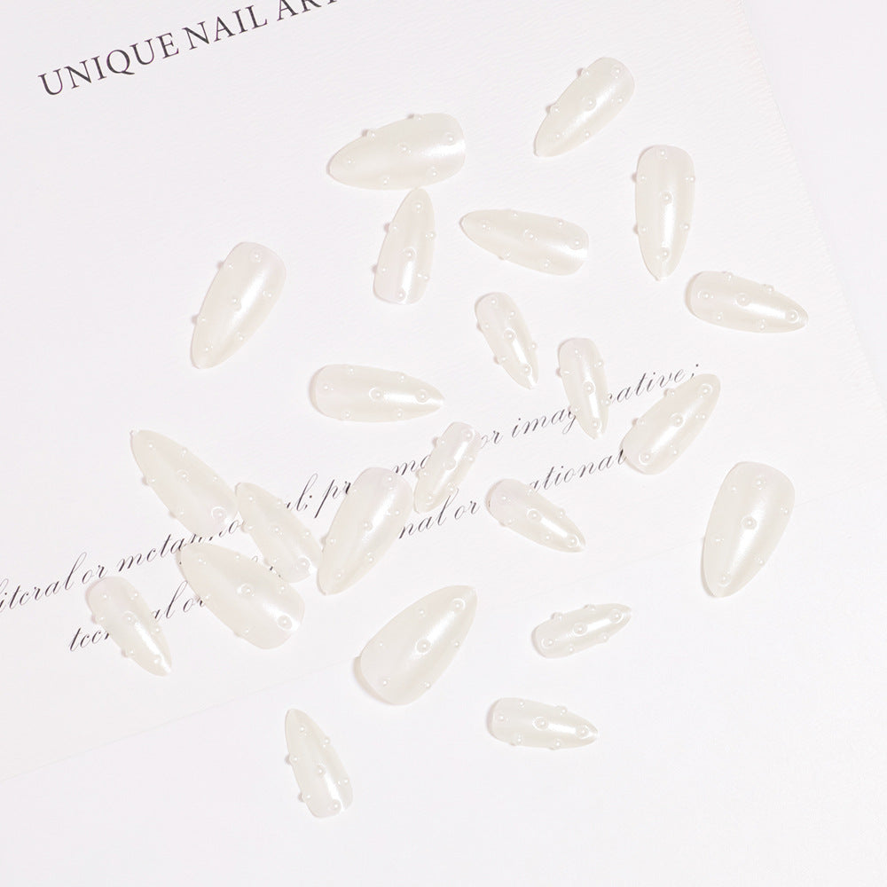 Premium Pearl-Embellished Stiletto Press-On Nails Kalsten