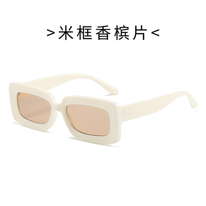 Women's Fashion Turtle Sunglasses with Rectangular Frame and Gradient Lenses Kalsten