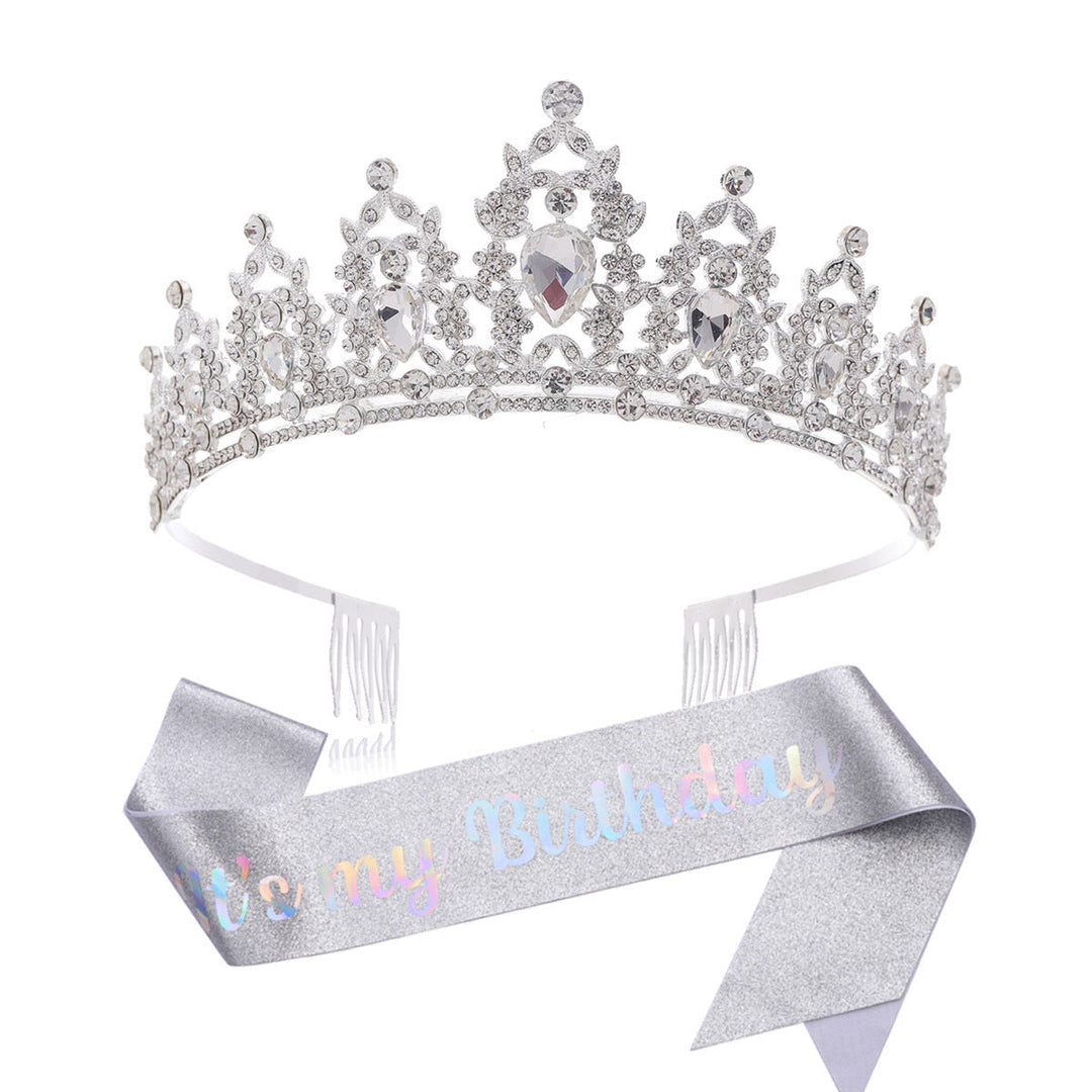 Women's black embellished tiara with elegant design Kalsten