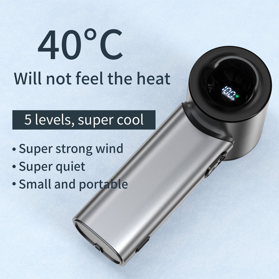 Women Portable Hand Fan with Intelligent Temperature Monitoring Kalsten