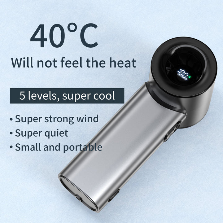 Women Portable Hand Fan with Intelligent Temperature Monitoring Kalsten