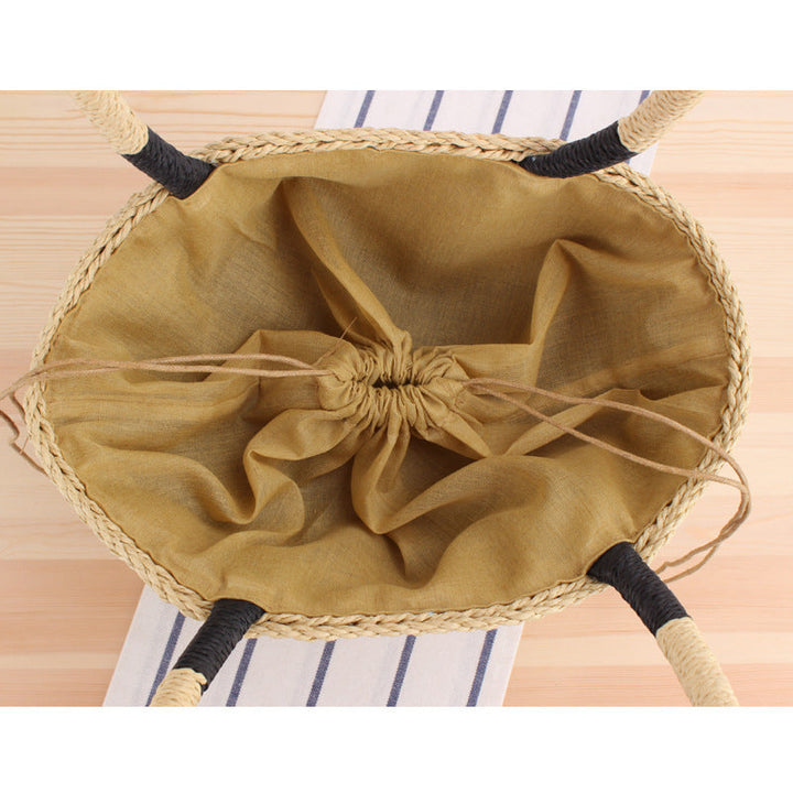 Braided beach bag with wide carrying handle Kalsten