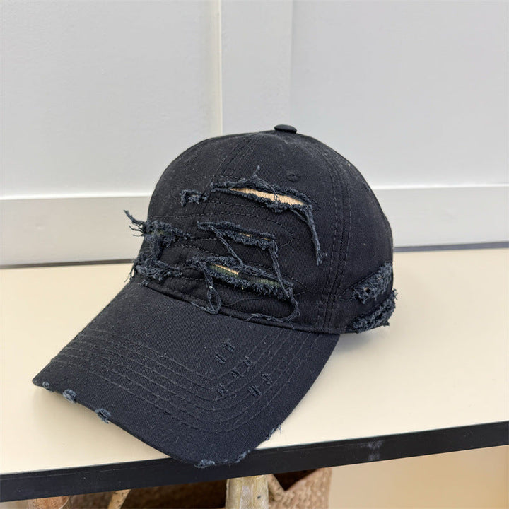 Men's Distressed Denim Baseball Cap Kalsten
