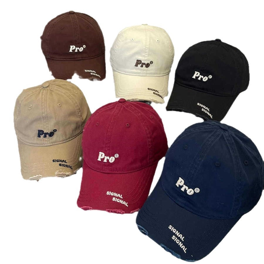 Women's Casual Distressed Embroidered Baseball Cap Kalsten