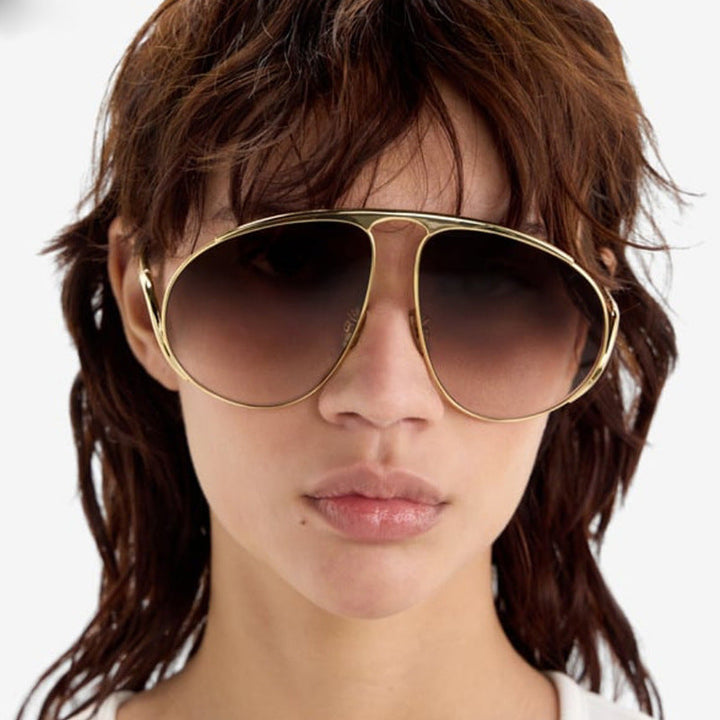 Ladies fashionable pilot sunglasses with polarized lenses and elegant metal frame Kalsten