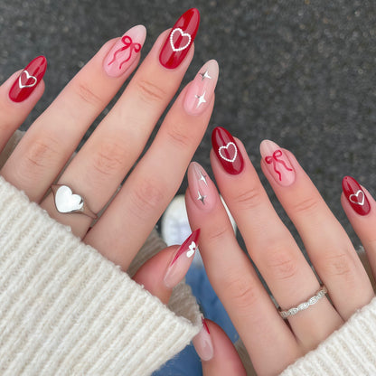 Artistic Heart Motif Art Nails Acalora